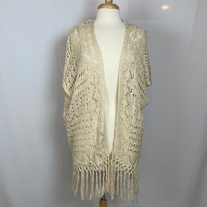 Forever 21 Knitted Fringed Kimono
